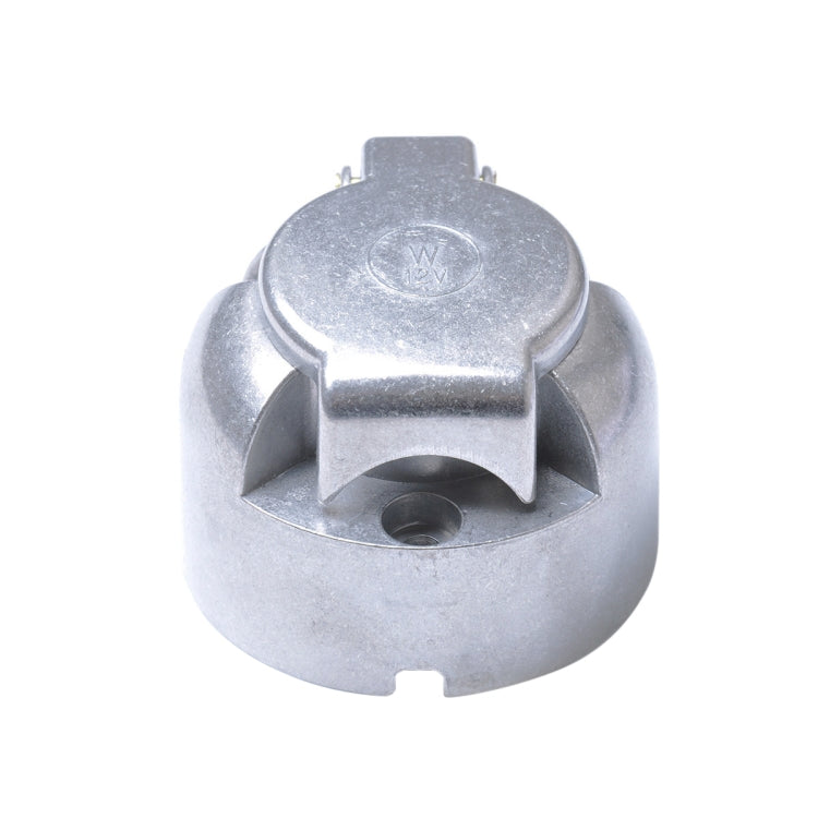 A0201 12V 7 Pin Round Plug Female Metal Trailer Adapter Connector Boat Carvan EU Plug - Terminal connectors by buy2fix | Online Shopping UK | buy2fix