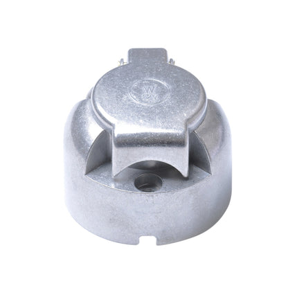 A0201 12V 7 Pin Round Plug Female Metal Trailer Adapter Connector Boat Carvan EU Plug - Terminal connectors by buy2fix | Online Shopping UK | buy2fix