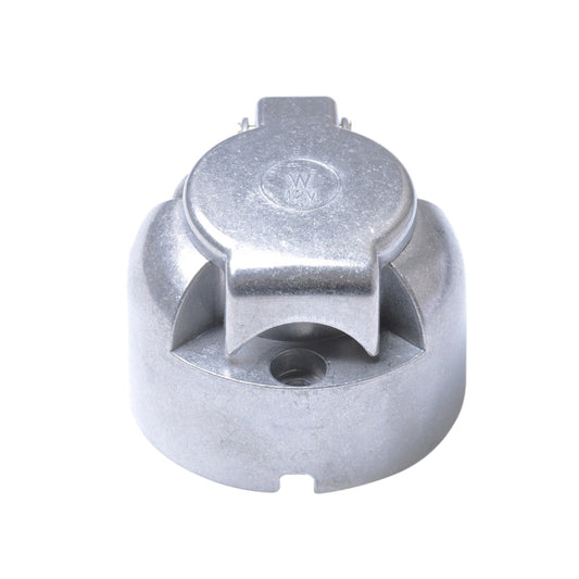 A0201 12V 7 Pin Round Plug Female Metal Trailer Adapter Connector Boat Carvan EU Plug - Terminal connectors by buy2fix | Online Shopping UK | buy2fix