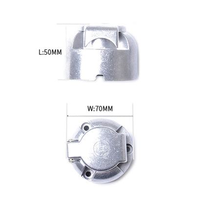 A0201 12V 7 Pin Round Plug Female Metal Trailer Adapter Connector Boat Carvan EU Plug - Terminal connectors by buy2fix | Online Shopping UK | buy2fix