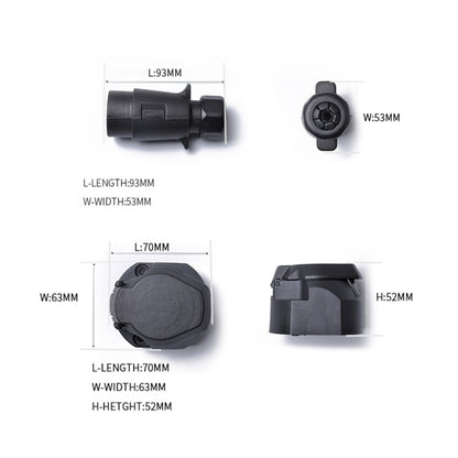 A0226 12V 7-pin Plastic Trailer Connector Socket + Plug EU - Terminal connectors by buy2fix | Online Shopping UK | buy2fix