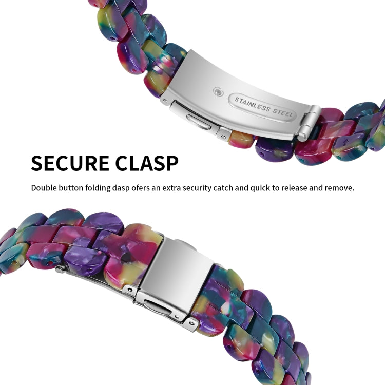 For Fitbit Inspire 2 / Inspire Oval Resin Watch Band(Purple Green Flower) - Watch Bands by buy2fix | Online Shopping UK | buy2fix