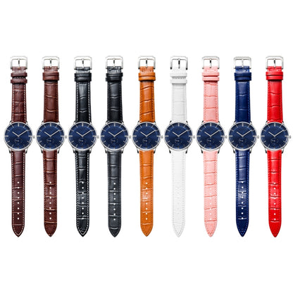 18mm Calf Leather Watch Band(Black) - Watch Bands by buy2fix | Online Shopping UK | buy2fix