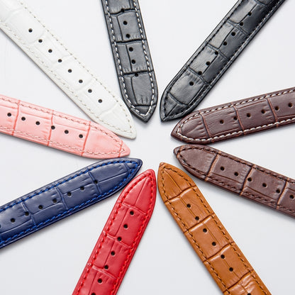 20mm Calf Leather Watch Band(White) - Watch Bands by buy2fix | Online Shopping UK | buy2fix