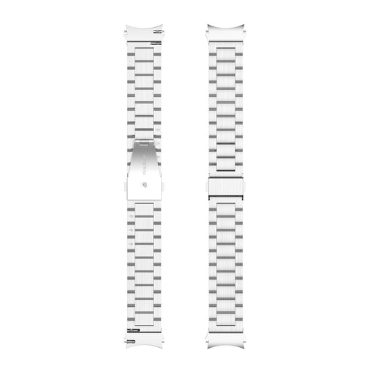 For Samsung Galaxy Watch4 / Watch4 Classic Three Strains Steel Watch Band(Silver) - Smart Wear by buy2fix | Online Shopping UK | buy2fix