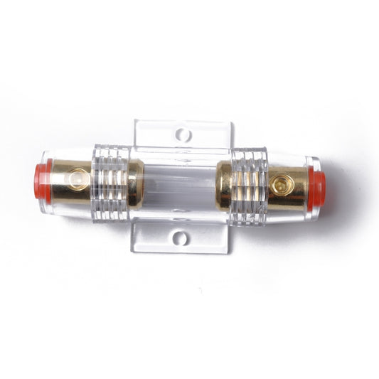 A0299 Car 100 Amp Audio AGU Fuse Holder Fuseholder 4 6 8 Gauge Inline Gold Plated - Fuse by buy2fix | Online Shopping UK | buy2fix