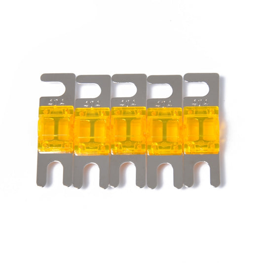 A0302 Dark Orange 5 PCS Car Audio AFS Mini ANL 40A Fuse Nicked Plated - Fuse by buy2fix | Online Shopping UK | buy2fix