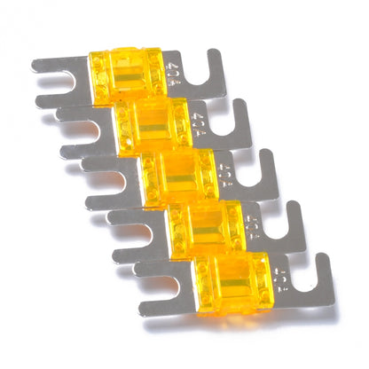 A0302 Dark Orange 5 PCS Car Audio AFS Mini ANL 40A Fuse Nicked Plated - Fuse by buy2fix | Online Shopping UK | buy2fix