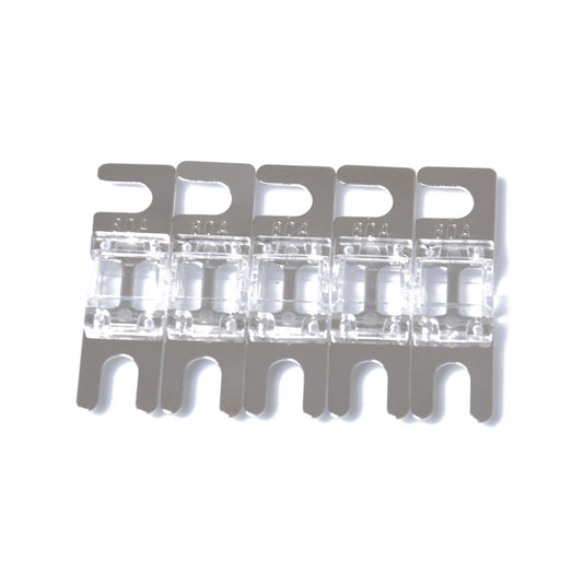 A0304 Transparent 5 PCS Car Audio AFS Mini ANL 80A Fuse Nicked Plated - Fuse by buy2fix | Online Shopping UK | buy2fix