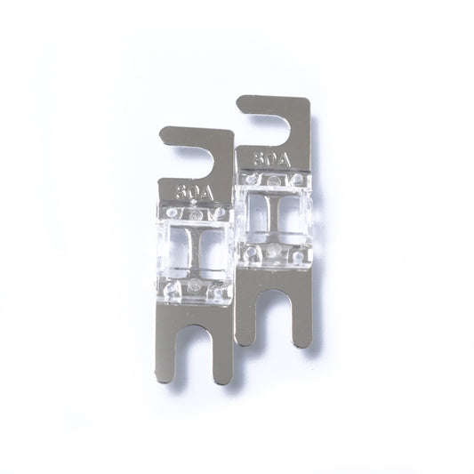 A0304 Transparent 5 PCS Car Audio AFS Mini ANL 80A Fuse Nicked Plated - Fuse by buy2fix | Online Shopping UK | buy2fix