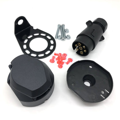 A0364 7 Pins 12N Electrics Converter Trailer Caravan Plug and Socket Adapter Connector - Terminal connectors by buy2fix | Online Shopping UK | buy2fix