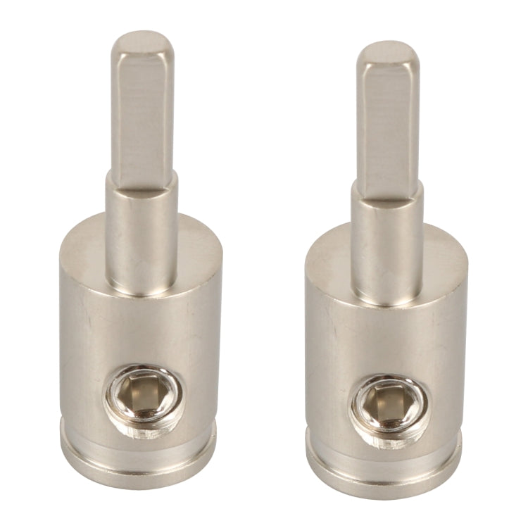 A5678 2 PCS Car Small Size Nickel-plated Brass 4GA to 8GA Audio Terminal Block - Terminal connectors by buy2fix | Online Shopping UK | buy2fix