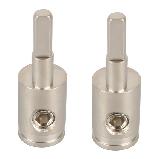 A5678 2 PCS Car Small Size Nickel-plated Brass 4GA to 8GA Audio Terminal Block - Terminal connectors by buy2fix | Online Shopping UK | buy2fix