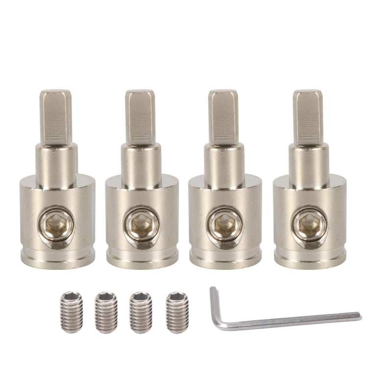 A5683 4 PCS Car Large Size Nickel-plated Brass 0GA to 4GA Audio Terminal Block with Screws - Terminal connectors by buy2fix | Online Shopping UK | buy2fix