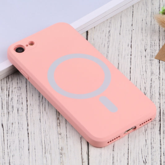 For iPhone SE 2022 / SE 2020 / 8 / 7 Silicone Full Coverage Shockproof Magsafe Case(Pink) - iPhone SE 2022 / 2020 / 8 / 7 Cases by buy2fix | Online Shopping UK | buy2fix