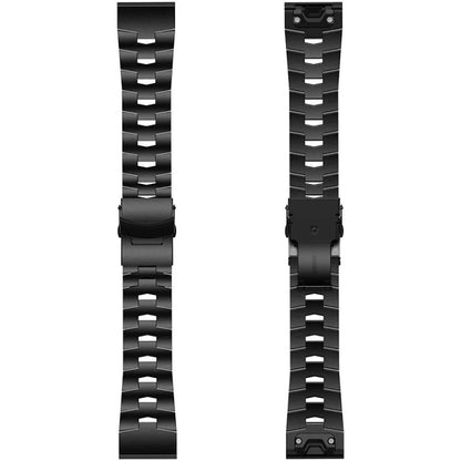 For Garmin Fenix 6 22mm Titanium Alloy Quick Release Watch Band(Black) - Smart Wear by buy2fix | Online Shopping UK | buy2fix