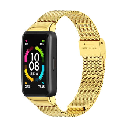 For Huawei Band 6 / Honor Band 6 / 7 MIJOBS Milan Stainless Steel Watch Band(Gold) by MIJOBS