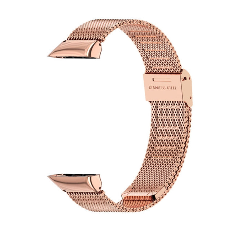 For Huawei Band 6 / Honor Band 6 / 7 MIJOBS Milan Stainless Steel Watch Band(Rose Gold) - Watch Bands by MIJOBS | Online Shopping UK | buy2fix