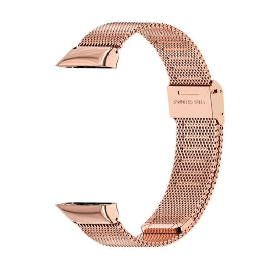 For Huawei Band 6 / Honor Band 6 / 7 MIJOBS Milan Stainless Steel Watch Band(Rose Gold) - Watch Bands by MIJOBS | Online Shopping UK | buy2fix