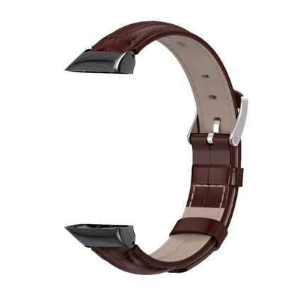 For Huawei Band 6 / Honor Band 6 / 7 MIJOBS Cowhide Leather Watch Band(Black) - Watch Bands by MIJOBS | Online Shopping UK | buy2fix