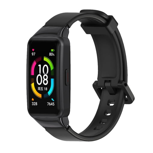 For Huawei Band 6 / Honor Band 6 / 7 MIJOBS Universal Breathable Silicone Watch Band(Black) - Watch Bands by MIJOBS | Online Shopping UK | buy2fix
