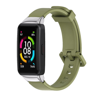 For Huawei Band 6 / Honor Band 6 / 7 MIJOBS Universal Breathable Silicone Watch Band(Green) - Watch Bands by MIJOBS | Online Shopping UK | buy2fix