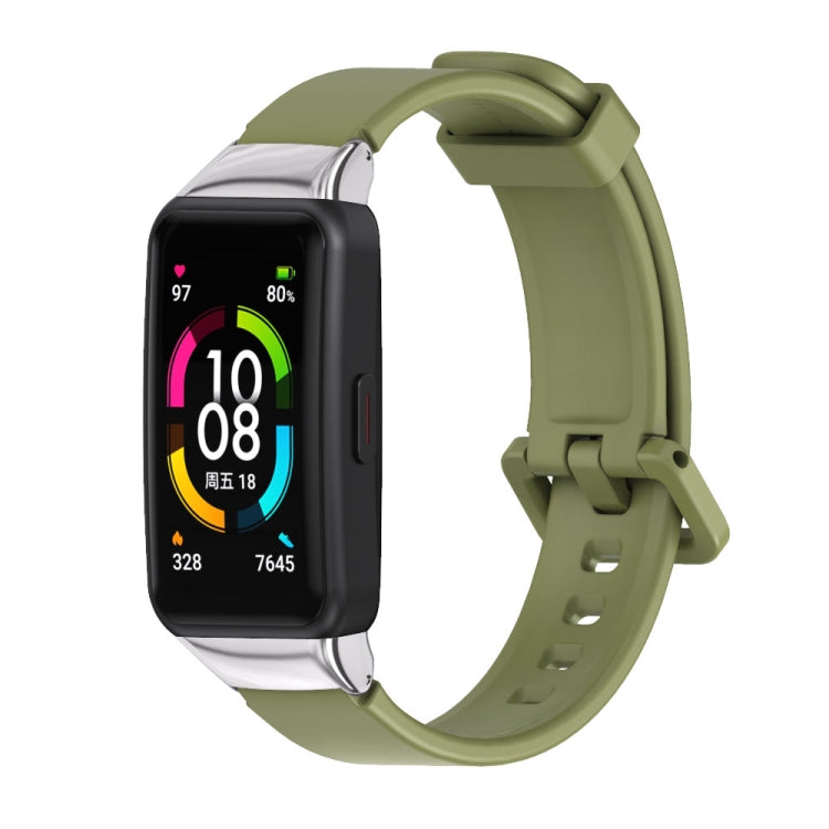 For Huawei Band 6 / Honor Band 6 / 7 MIJOBS Universal Breathable Silicone Watch Band(Green) - Watch Bands by MIJOBS | Online Shopping UK | buy2fix