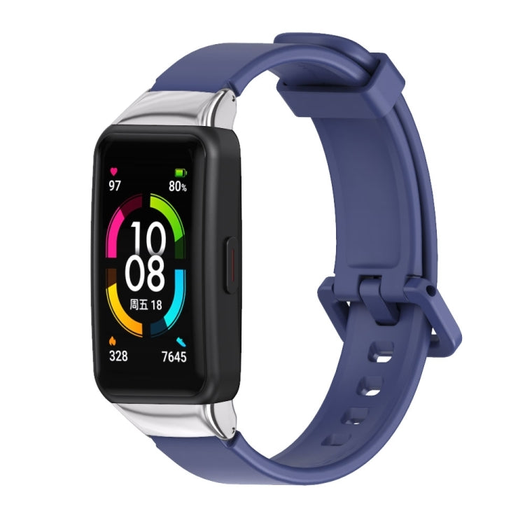 For Huawei Band 6 / Honor Band 6 / 7 MIJOBS Universal Breathable Silicone Watch Band(Blue) - Watch Bands by MIJOBS | Online Shopping UK | buy2fix