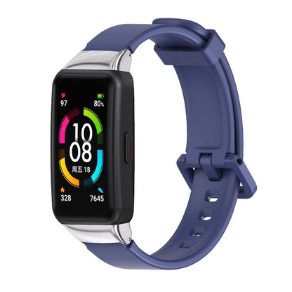 For Huawei Band 6 / Honor Band 6 / 7 MIJOBS Universal Breathable Silicone Watch Band(Blue) - Watch Bands by MIJOBS | Online Shopping UK | buy2fix