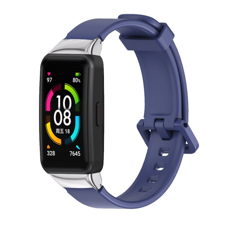 For Huawei Band 6 / Honor Band 6 / 7 MIJOBS Universal Breathable Silicone Watch Band(Blue) - Watch Bands by MIJOBS | Online Shopping UK | buy2fix