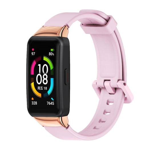 For Huawei Band 6 / Honor Band 6 / 7 MIJOBS Universal Breathable Silicone Watch Band(Pink) - Watch Bands by MIJOBS | Online Shopping UK | buy2fix