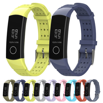 For Honor Band 4 / 5 MIJOBS Breathable Silicone Watch Band with Hole(Army Green) - Watch Bands by MIJOBS | Online Shopping UK | buy2fix