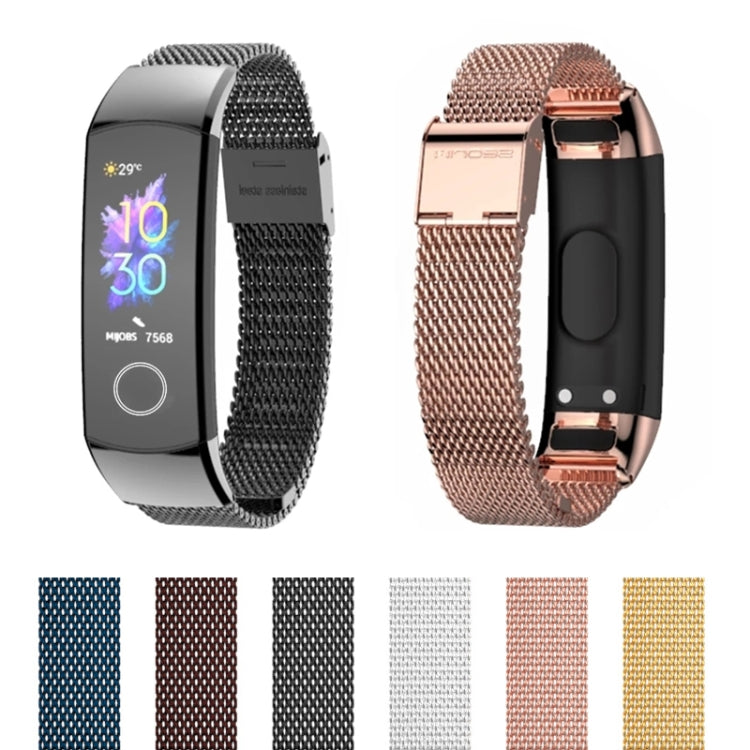 For Honor Band 4 / 5 MIJOBS Milan Stainless Steel Metal Buckle Watch Band(Gold) by MIJOBS