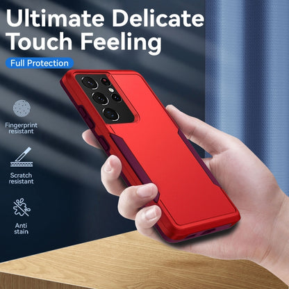 For Samsung Galay S21 Ultra 5G Pioneer Armor Heavy Duty PC + TPU Shockproof Case(Red) - Galaxy S21 Ultra 5G Cases by buy2fix | Online Shopping UK | buy2fix