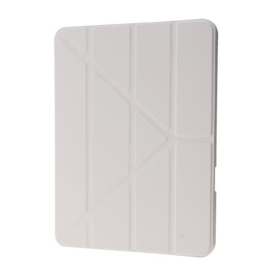 Deformation Transparent Acrylic Horizontal Flip PU Leather Case with Multi-folding Holder & Sleep / Wake-up Function & Pen Slot For iPad Air 2022 / 2020 10.9(Grey) - iPad Air (2022) / (2020) 10.9 Cases by buy2fix | Online Shopping UK | buy2fix