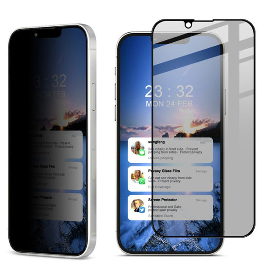 For iPhone 13 Pro Max IMAK HD Full Screen Anti-spy Tempered Glass Protective Film