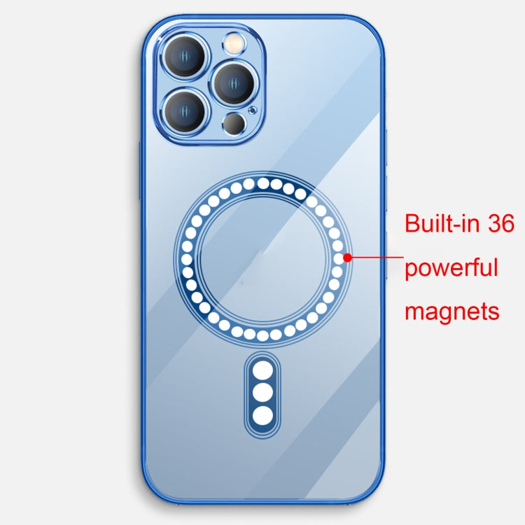For iPhone 11 Classic Electroplating Shockproof Magsafe Case (Blue) - iPhone 11 Cases by buy2fix | Online Shopping UK | buy2fix