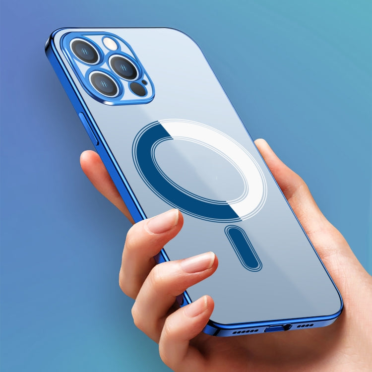 For iPhone 11 Classic Electroplating Shockproof Magsafe Case (Blue) - iPhone 11 Cases by buy2fix | Online Shopping UK | buy2fix