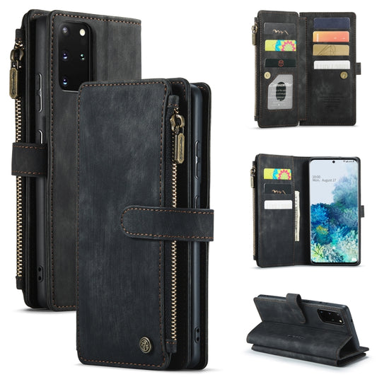 For Samsung Galaxy S20+ 5G CaseMe-C30 PU + TPU Multifunctional Horizontal Flip Leather Case with Holder & Card Slot & Wallet & Zipper Pocket(Black) - Galaxy Phone Cases by CaseMe | Online Shopping UK | buy2fix