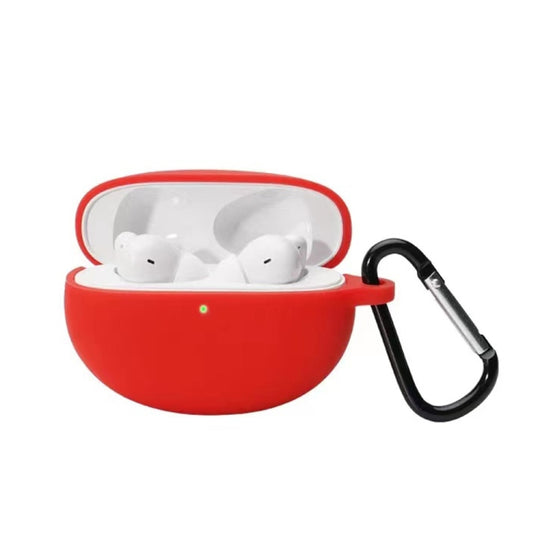 For OPPO Enco Free 2 Anti-fall Wireless Earphone Silicone Protective Case with Hook(Red)