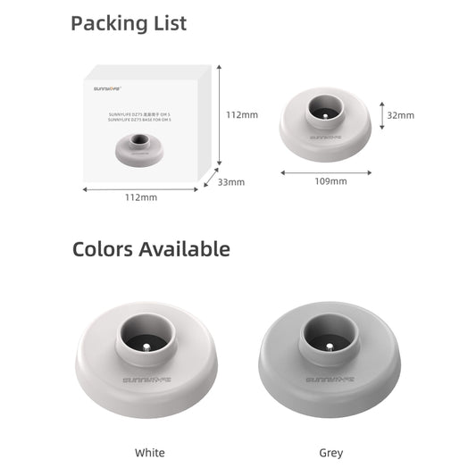 Sunnylife DZ75 Mobile Phone Gimbal Desktop Fixed Stand Base for DJI OM 5(White) -  by Sunnylife | Online Shopping UK | buy2fix
