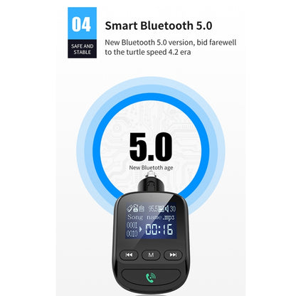 BT06 1.4 inch Car MP3 Player FM Transmitter QC3.0 Quick Charge Support Bluetooth Handsfree / TF Card - Bluetooth Car Kits by buy2fix | Online Shopping UK | buy2fix