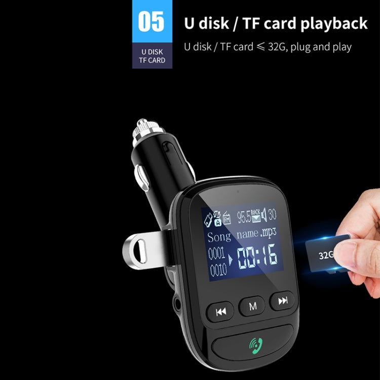 BT06 1.4 inch Car MP3 Player FM Transmitter QC3.0 Quick Charge Support Bluetooth Handsfree / TF Card - Bluetooth Car Kits by buy2fix | Online Shopping UK | buy2fix