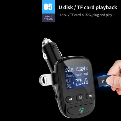 BT06 1.4 inch Car MP3 Player FM Transmitter QC3.0 Quick Charge Support Bluetooth Handsfree / TF Card - Bluetooth Car Kits by buy2fix | Online Shopping UK | buy2fix