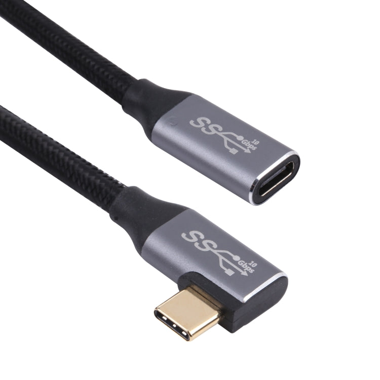 Elbow USB-C / Type-C Male to USB-C / Type-C Female Transmission Data Cable, Cable Length:2m by buy2fix