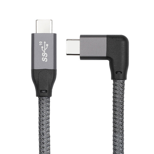 100W USB-C / Type-C Elbow to USB-C / Type-C Male Full-function Data Cable with E-mark, Cable Length:1m by buy2fix