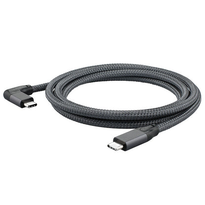 100W USB-C / Type-C Elbow to USB-C / Type-C Male Full-function Data Cable with E-mark, Cable Length:1.5m by buy2fix