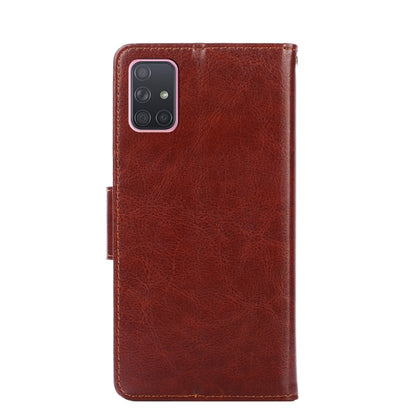 For Samsung Galaxy A71 4G Crystal Texture Horizontal Flip Leather Case with Holder & Card Slots & Wallet(Brown) by buy2fix