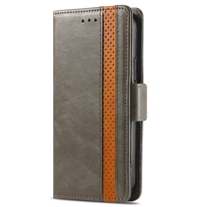 For Huawei P50 Pro CaseNeo Business Splicing Dual Magnetic Buckle Horizontal Flip PU Leather Case with Holder & Card Slots & Wallet(Grey) - Huawei Cases by buy2fix | Online Shopping UK | buy2fix