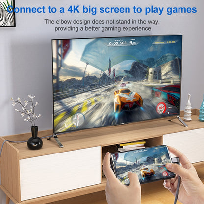 100W USB-C / Type-C Elbow Male to USB-C / Type-C Female Full-function Data Extension Cable, Cable Length:0.2m by buy2fix